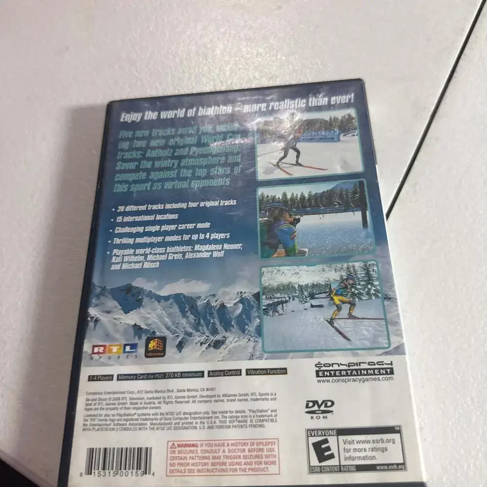 Ski and Shoot - PlayStation 2 PS2 Game Retro Sports